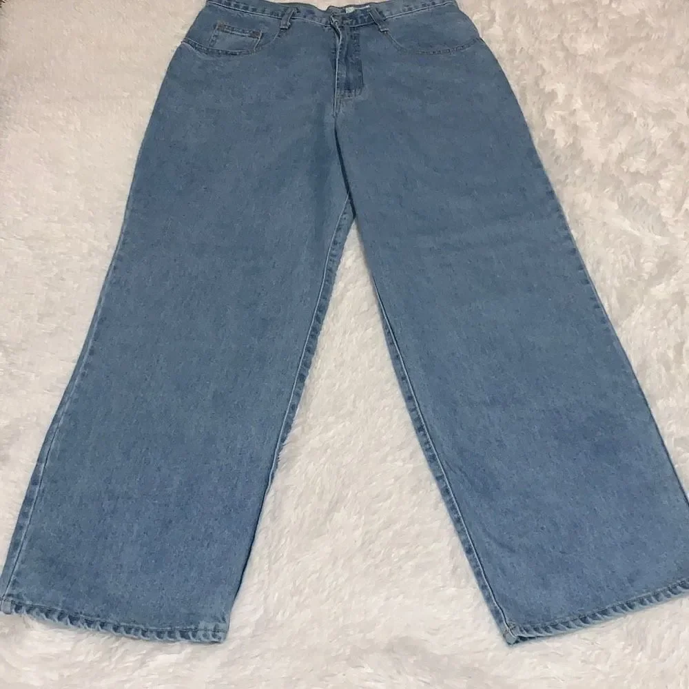 Vintage 90’s Lightwash Baggy Wide Leg‎ Streetwear Jeans Women’s Size 14